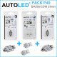 Pack p40 4 ampoules led / t10 (w5w) + navette c5w 39mm autoled®