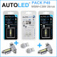 Pack p49 4 ampoules led / t10 (w5w) 6 leds + navette c5w 39mm 3 leds autoled®