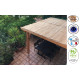 Pergolas adossee, 750cmx500cm, bois douglas francais, carport-auvent, abri terrasse, cpbf-pergomur750x500 