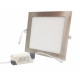 Downlight dalle led extra plate carré alu 18w - couleur eclairage : blanc chaud 2300k - 3500k
