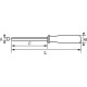 Clé à douille emmanchée bimatiere 6 pans 10 mm avec clip inox fme SAM - 291T10FME 