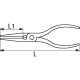 Pince electronique bec plat extra-long SAM - 553EL 