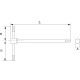 Clé male en t asymetrique 5 mm SAM - 62CT5 