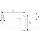Cle male coudee isolee 3 mm SAM - Z653 