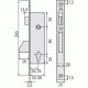 Serrure 1 point L38 TP25 TESA pêne 1/2 tour pêne dormant - Entraxe 85 - 421038AI 