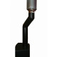 Sortie Inox 50 à 70S 150 DOM.h800 Noir mat ral 9019 POUJOULAT - 31150752NOIR 