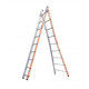 Echelle transformable alu 2x9 échelons haut. Accès 5,26m - pronor