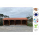 Abri une pente, 350cmx600cm, bois douglas francais, carport, auvent, abri voiture, cpbf-v1p350x600 