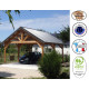 Abri deux pentes, 450cmx700cm, bois douglas francais, carport, auvent, abri voiture, cpbf-v2p450x700 