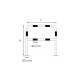 Barrière de sécurité avec platine VISO - Tube Ø60 mm jaune - BAR620J 