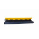 Passe-câble industriel 2 canaux VISO - jaune et noir - 100 x 250 x 50 mm - supporte 1T - CP1081