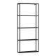 Étagère murale acier 140 x 60 x 18 cm noir helloshop26 03_0007034