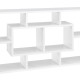Étagère meuble mural design flottante stylée 8 compartiments de rangement 85 cm blanc 