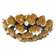 Plafonnier doré flora 6 ampoules 20 cm