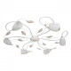 Plafonnier blanc flora 6 ampoules 15 cm