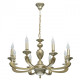 Suspension dorée neoclassic 8 ampoules 95 cm