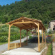 Abri deux pentes, 350cmx750cm, bois douglas francais, carport, auvent, abri camping-car, cpbf-cc2p350x750