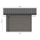 Abri de Jardin Composite BRAGA - 9m2 Gris - Epaisseur des Madriers : 28mm - Cabane Atelier / Abri Velo - Menuiseries en Aluminium 