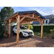 Abri deux pentes, 300cmx450cm, bois douglas francais, carport, auvent, abri voiture, cpbf-v2p300x450 