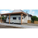 Abri toit plat adosse, 500cmx950cm, bois douglas francais, carport, auvent, abri camping-car, cpbf-cctpa500x950