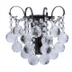 Applique murale grise crystal 1 ampoule 15 cm