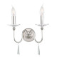 Applique finsbury park, nickel poli, 2 ampoules, sans abat-jour