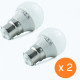 Pack de 2 ampoules led B22 4 watt (eq. 30 watt) - Couleur eclairage - Blanc chaud 3000°K