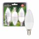 Lot de 3 ampoules led flamme e14 6w 480 lumens - couleur chaude 3000k - classe énergétique a+