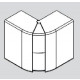 Angle extérieur variable pour Plinthe Electrique Appareillable PVC 65 x 100 mm