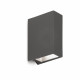 Aplique murale de jardin gris foncé crata