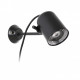 Aplique murale de jardin noire flow 1 ampoule