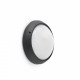 Aplique murale de jardin noire radio 1 ampoule