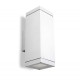 Applique e27 afrodita, aluminium et verre, blanc