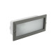 Applique encastrable e27 hercules, aluminium et verre, gris