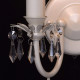 Applique murale argentée classic 2 ampoules 17 cm 