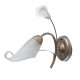 Applique murale argentée flora 1 ampoule 29 cm