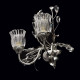 Applique murale argentée flora 2 ampoules 20 cm 