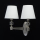 Applique murale argentée neoclassic 2 ampoules 25 cm 