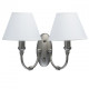 Applique murale argentée neoclassic 2 ampoules 25 cm