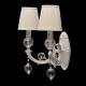 Applique murale blanche elegance 2 ampoules 26 cm 