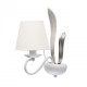 Applique murale blanche flora 1 ampoule 24 cm