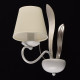 Applique murale blanche flora 1 ampoule 24 cm 