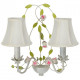 Applique murale blanche flora 2 ampoules 18 cm