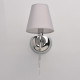 Applique murale chromée elegance 1 ampoule 27 cm 