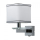 Applique murale chromée megapolis 1 ampoule 21 cm