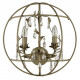 Applique murale grise loft 2 ampoules 22 cm