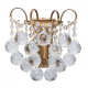 Applique murale laiton crystal 1 ampoule 15 cm