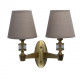 Applique murale laiton neoclassic 2 ampoules 33 cm