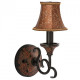 Applique murale marron country 1 ampoule 24 cm