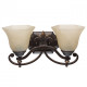 Applique murale marron country 2 ampoules 18 cm